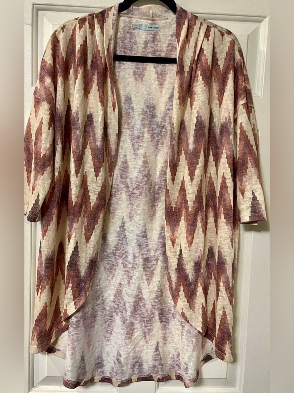 Maurices Open-Front Chevron Cardigan